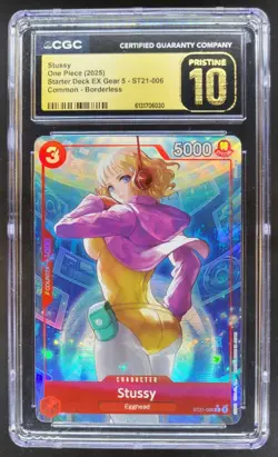 2025 ONE PIECE STUSSY BORDERLESS ST21-006 CGC 10 PRISTINE PT - Image 1