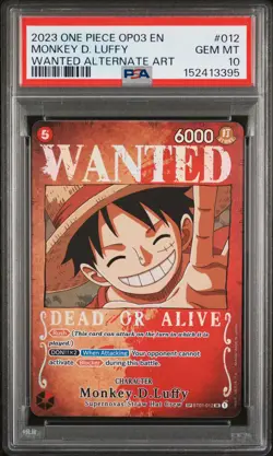 2023 ONE PIECE OP03-PILLARS OF STRENGTH #012 MONKEY D. LUFFY PSA 10 - Image 1