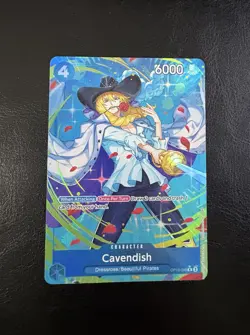 Cavendish OP10-045 Parallel / Alt Art One Piece TCG Royal Blood Card NM - Image 1