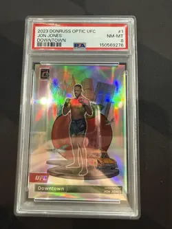 2023 Donruss Optic UFC Jon Jones Downtown PSA 8 #1 NM-MT🔥🔥 - Image 1