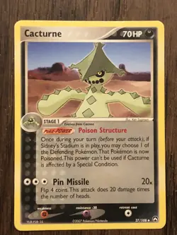 Cacturne (27/108) Lot - 1x Ex Power Keepers Holo & 1x Non-Holo - LP - Image 5
