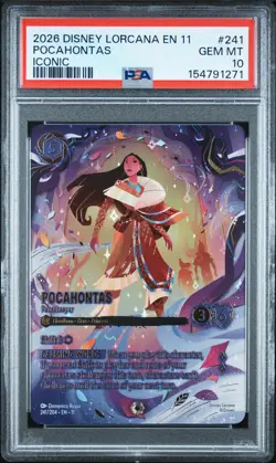 2026 DISNEY LORCANA EN 11-WINTERSPELL ICONIC POCAHONTAS - PEACEKEEPER PSA 10 - Image 1