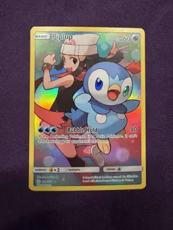 Pokemon TCG Piplup Holo Secret Rare Card Cosmic Eclipse 239/236 NM Near Mint - Image 1