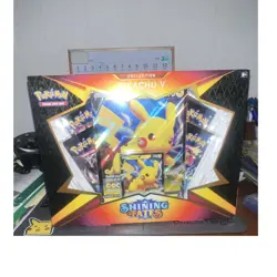 Pokemon Shining Fates Pikachu V Collection Box Booster Card Set - Image 1