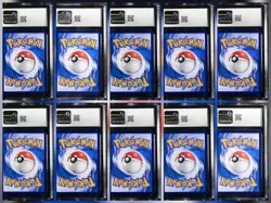 CGC 9 MINT 10x Card Lot Chinese Full Art Jolteon Mew Mewtwo Shiny Holo Pokemon C - Image 2