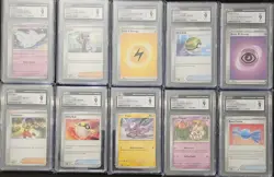ERROR CGC 9 MINT 10x Card Lot Miscut Off Center No Duplicates Pokemon TCG 2023 - Image 1