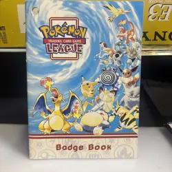 Vintage 1999 Pokemon Trading Card Game League Badge Book Unused TGC - Ships fast - Image 1