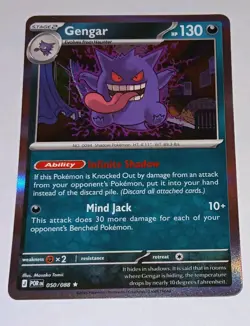 Pokemon Gengar POR 050/088 Regular Stage 2 Mind Jack 130 HP Card English 2020 - Image 1