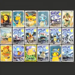 Pokemon Van Gogh Set of EIGHTEEN (18) Custom Art Cards DIY Full Set - Image 1