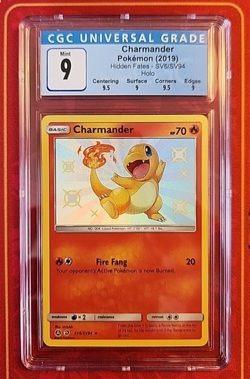 CHARMANDER SV6/SV94 BABY SHINY, CGC 9 MINT, 20219 POKEMON CARD GAME - Image 1