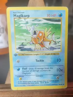 Magikarp 1st Edition Base Set Shadowless 35/102 LP Pokemon Card - Image 1