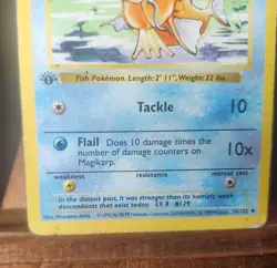 Magikarp 1st Edition Base Set Shadowless 35/102 LP Pokemon Card - Image 3