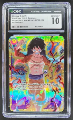 2024 ONE PIECE JP MONKEY D. LUFFY SECRET RARE OP09-119 CGC 10 RC7 - Image 1