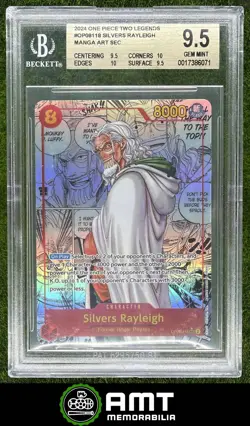 Silvers Rayleigh Manga Alternate Art BGS 9.5 2024 One Piece Two Legends OP08-118 - Image 1