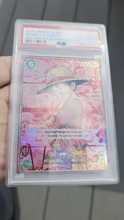 PSA 9 Monkey D. Luffy 2025 ONE PIECE CARRYING ON HIS WILL RED MANGA ALT ART #118 - Image 2
