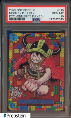 2025 One Piece JPN PCC One Piece Day '25 #110 Monkey D. Luffy PSA 10 GEM MINT - Image 1