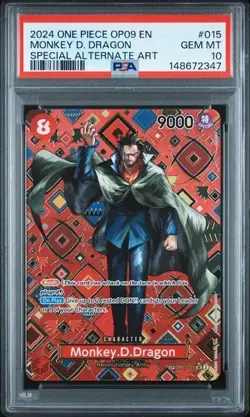 ONE PIECE MONKEY D. DRAGON 2024 OP09-EMPERORS IN THE NEW WORLD #015 PSA 10 - Image 1