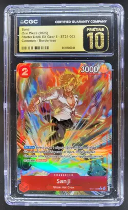 2025 ONE PIECE SANJI BORDERLESS ST21-003 CGC 10 PRISTINE PT - Image 1