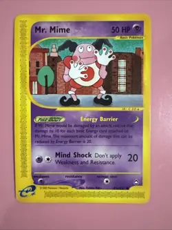 POKEMON AQUAPOLIS MR. MIME CARD. - Image 1