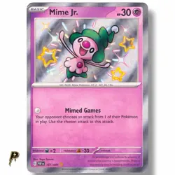 Mime Jr 157/091 - 2024 Paldean Fates Baby Shiny Ultra Rare Pokemon Card LP - Image 1