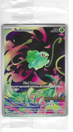 Bulbasaur 133/132 Mega Evolutions Stamped Promo Card Pokemon - Centered, SEALED - Image 1