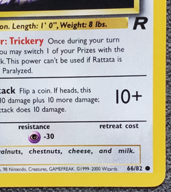 1st Edition Rattata - Team Rocket - #66/82 - Vintage Pokemon Card 2000 WOTC - Image 4