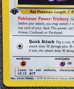 1st Edition Rattata - Team Rocket - #66/82 - Vintage Pokemon Card 2000 WOTC - Image 5