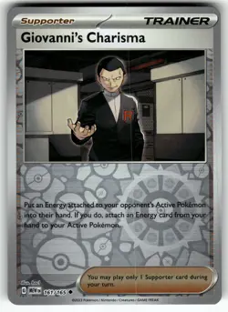 Giovanni's Charisma - 161/165 SV: Scarlet & Violet 151 NM Pokemon Card TCG - Image 1