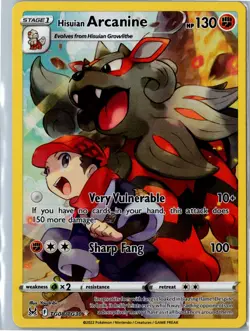 Hisuian Arcanine TG08/TG30 - Lost Origin: Trainer Gallery Pokemon Card NM - Image 1