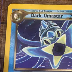 Pokemon Dark Omastar 70 HP Stage 2 Neo Destiny 19/105 Rare Regular English Card - Image 2