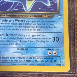 Pokemon Dark Omastar 70 HP Stage 2 Neo Destiny 19/105 Rare Regular English Card - Image 4