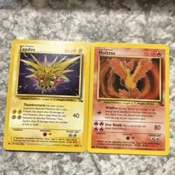 Pokemon TCG Base Set 2 Card Lot - Zapdos 30/62 Moltres 27/62 - Nintendo, Wizards - Image 2