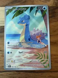 Misty’s Lapras 194/182 – Illustration Rare – Paradox Rift Pokemon Card Near Mint - Image 1