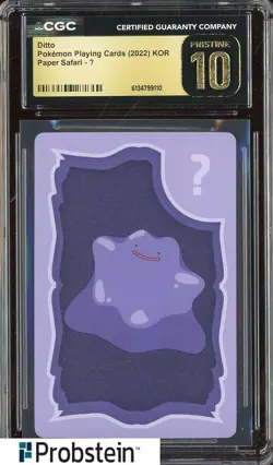 2022 Pokemon Playing Cards Korean Paper Safari Ditto CGC 10 PRISTINE - Image 1