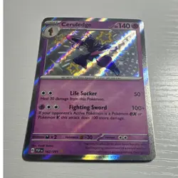Pokemon Ceruledge Shiny Rare Holo Stage 1 140 HP 162/091 SV Paldean Fates Card - Image 1