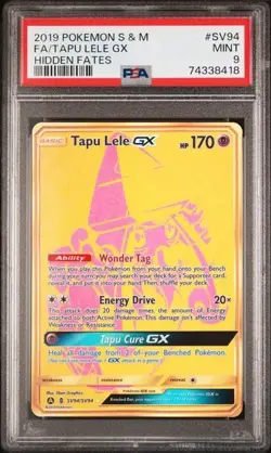 Tapu Lele GX SV94 Hidden Fates Shiny Vault PSA 9 Mint Pokemon Card - Image 1