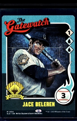 MTG Magic the Gathering Secret Lair The Baseballing Jace Beleren Baseball Card - Image 1