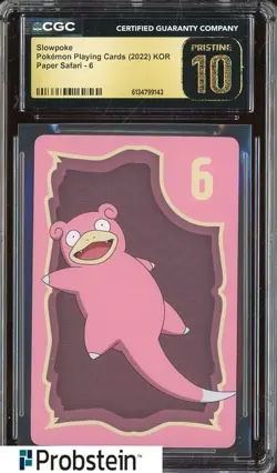 2022 Pokemon Playing Cards Korean Paper Safari Slowpoke CGC 10 PRISTINE - Image 1