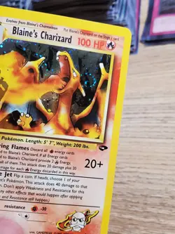 Pokemon Blaine's Charizard Gym Challenge Holo Card 2/132 NM-LP SWIRL - Image 1
