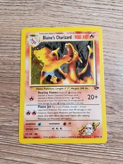 Pokemon Blaine's Charizard Gym Challenge Holo Card 2/132 NM-LP SWIRL - Image 2