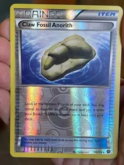 POKEMON CLAW FOSSIL ANORITH 100/114 UNCOMMON REVERSE HOLO STEAM SIEGE NM CARD - Image 1