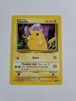 Pokemon Card Pikachu 058/102 Base Set Regular US - Image 1