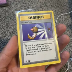 Pokemon Card 1st Edition Scoop Up 78/102 Base Set Shadowless Rare Trainer WOTC - Image 1