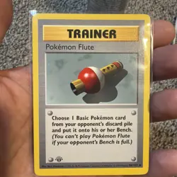 Pokemon Card: 1st Edition POKEMON FLUTE Base Common (MP) - Image 1