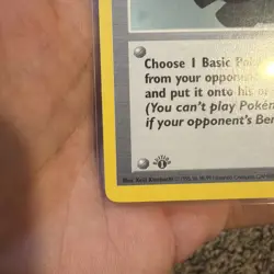Pokemon Card: 1st Edition POKEMON FLUTE Base Common (MP) - Image 5