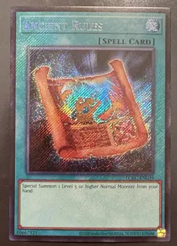 Yu-Gi-Oh Ancient Rules...Card # LCKC-EN039...Secret Rare...Mint Condition - Image 1