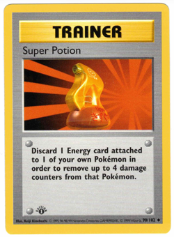 Super Potion 90/102 Base Set 1st Edition Rare Vintage Pokemon Card - Image 1