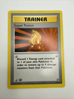 Super Potion 90/102 Base Set 1st Edition Rare Vintage Pokemon Card - Image 3