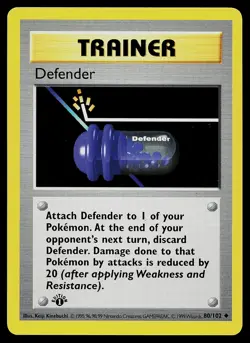 Pokemon Card - Defender Base Set Shadowless 80/102 1st Edition Uncommon - Image 1