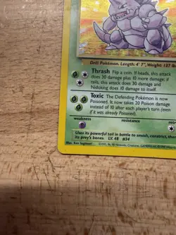 Pokemon TCG Nidoking Base Set 11/102 Holo Vintage Card - MP/LP - Image 3